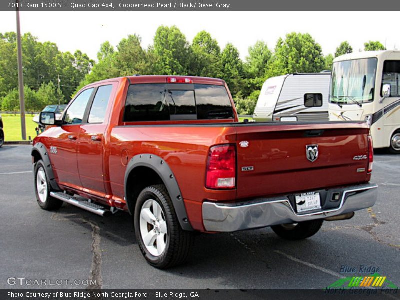 Copperhead Pearl / Black/Diesel Gray 2013 Ram 1500 SLT Quad Cab 4x4
