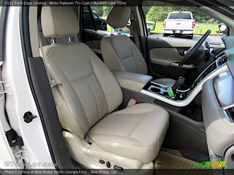 White Platinum Tri-Coat / Medium Light Stone 2013 Ford Edge Limited
