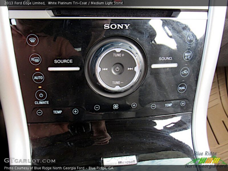 White Platinum Tri-Coat / Medium Light Stone 2013 Ford Edge Limited