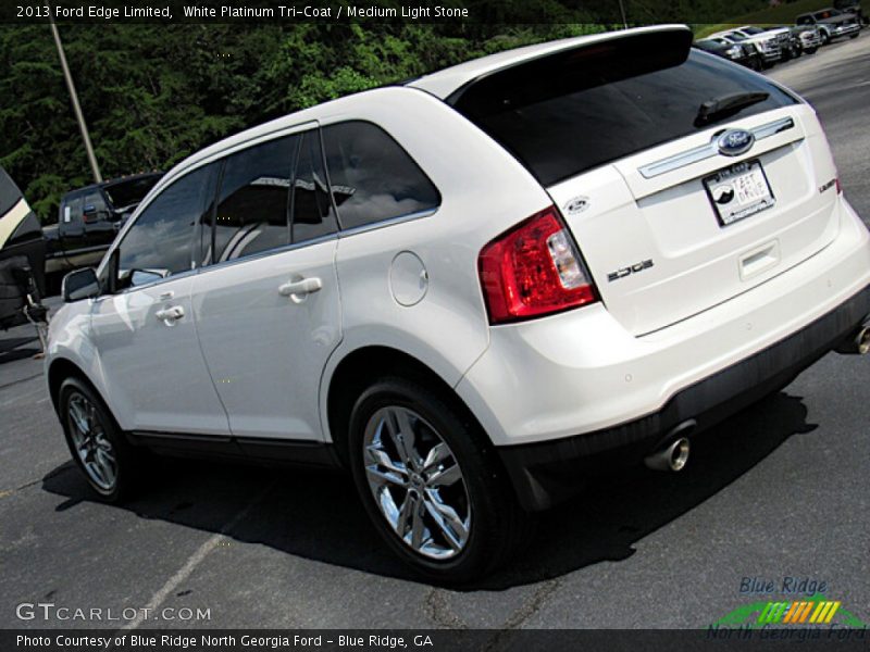 White Platinum Tri-Coat / Medium Light Stone 2013 Ford Edge Limited
