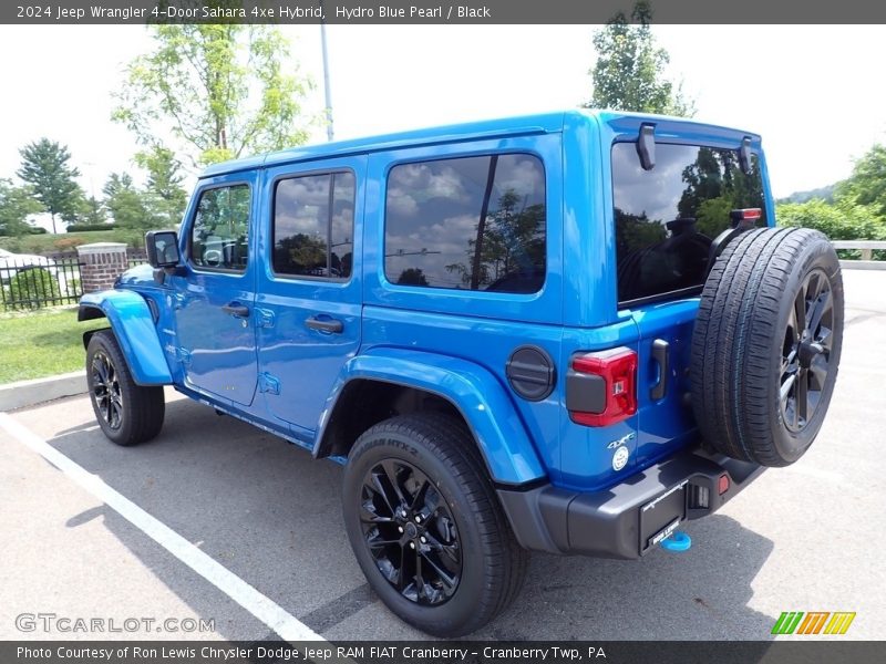 Hydro Blue Pearl / Black 2024 Jeep Wrangler 4-Door Sahara 4xe Hybrid