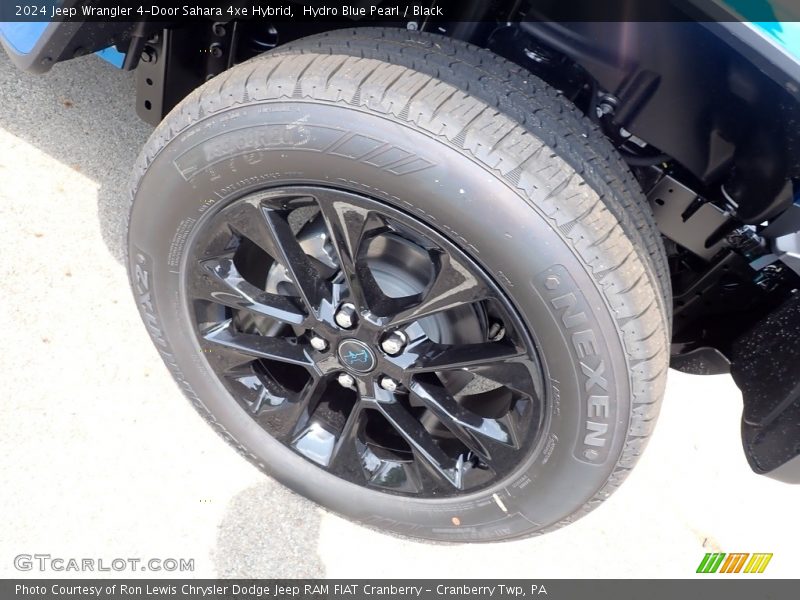 Hydro Blue Pearl / Black 2024 Jeep Wrangler 4-Door Sahara 4xe Hybrid