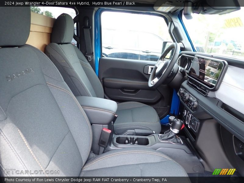 Hydro Blue Pearl / Black 2024 Jeep Wrangler 4-Door Sahara 4xe Hybrid