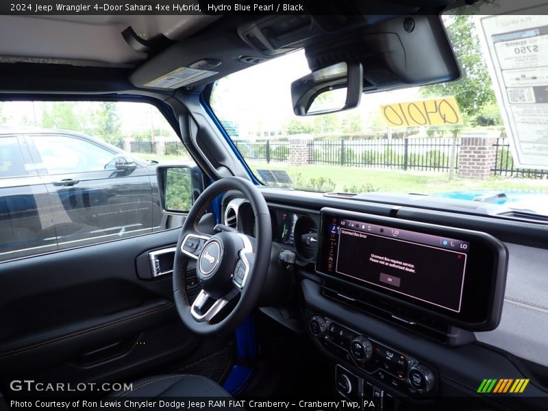 Hydro Blue Pearl / Black 2024 Jeep Wrangler 4-Door Sahara 4xe Hybrid