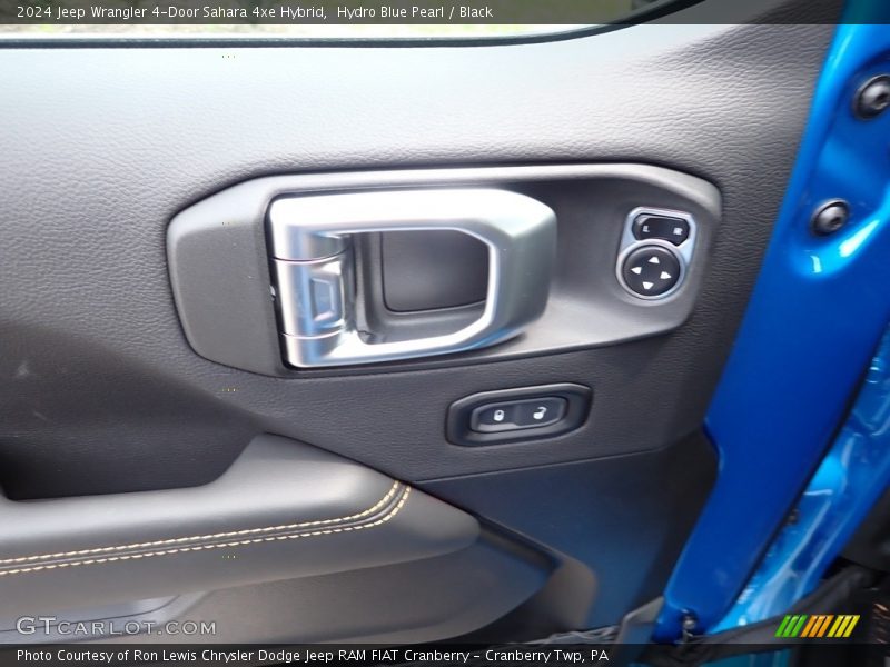 Hydro Blue Pearl / Black 2024 Jeep Wrangler 4-Door Sahara 4xe Hybrid