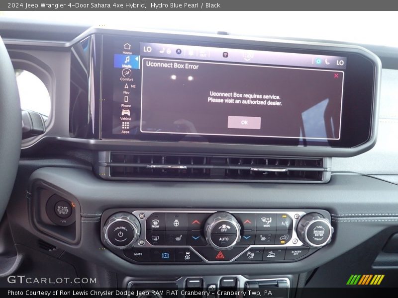 Hydro Blue Pearl / Black 2024 Jeep Wrangler 4-Door Sahara 4xe Hybrid