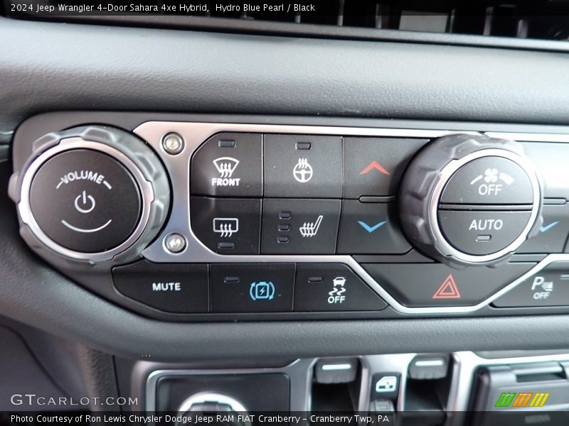Hydro Blue Pearl / Black 2024 Jeep Wrangler 4-Door Sahara 4xe Hybrid