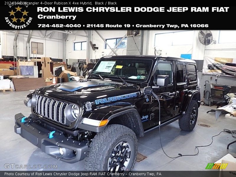 Black / Black 2024 Jeep Wrangler 4-Door Rubicon X 4xe Hybrid