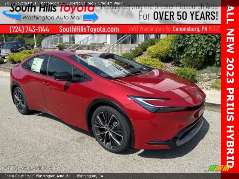 Supersonic Red / Gradient Black 2023 Toyota Prius Hatchback XLE