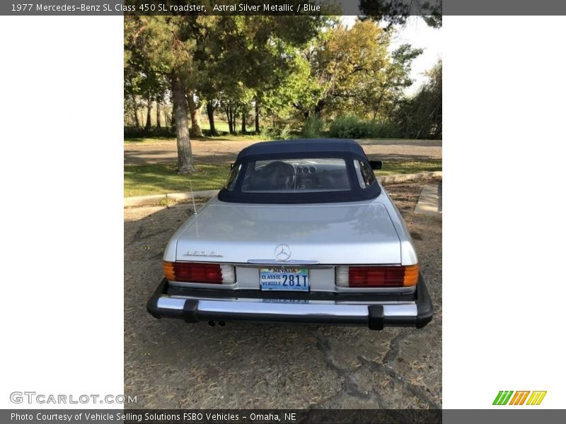 Astral Silver Metallic / Blue 1977 Mercedes-Benz SL Class 450 SL roadster