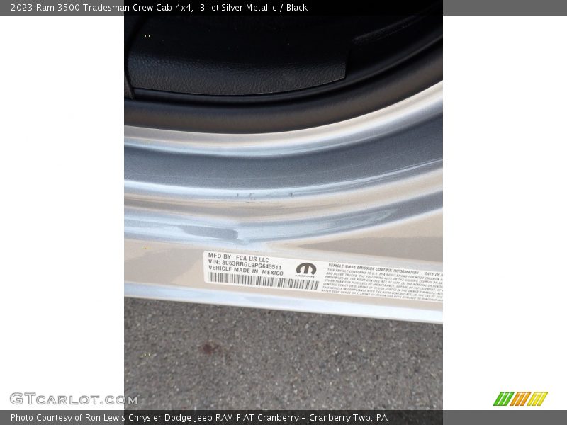 Billet Silver Metallic / Black 2023 Ram 3500 Tradesman Crew Cab 4x4