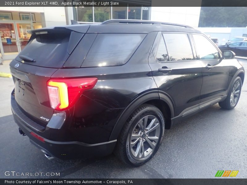 Agate Black Metallic / Light Slate 2021 Ford Explorer XLT 4WD