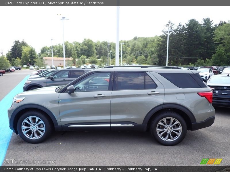 Silver Spruce Metallic / Sandstone 2020 Ford Explorer XLT