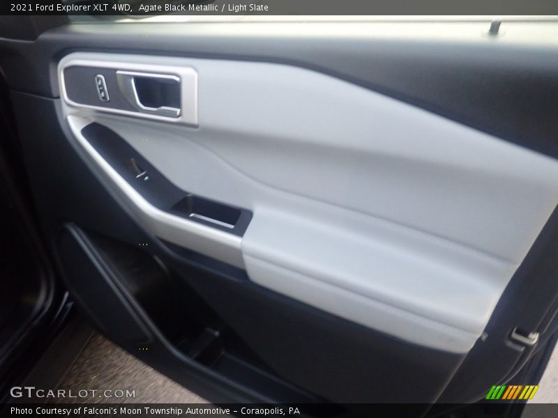 Agate Black Metallic / Light Slate 2021 Ford Explorer XLT 4WD