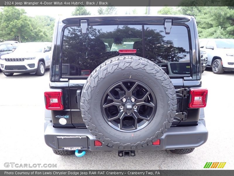 Black / Black 2024 Jeep Wrangler 4-Door Willys 4xe Hybrid
