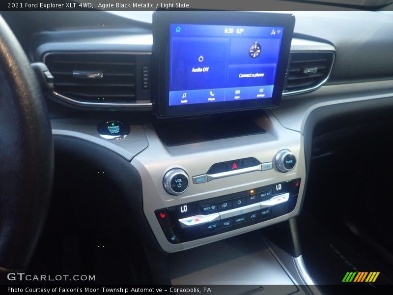 Agate Black Metallic / Light Slate 2021 Ford Explorer XLT 4WD