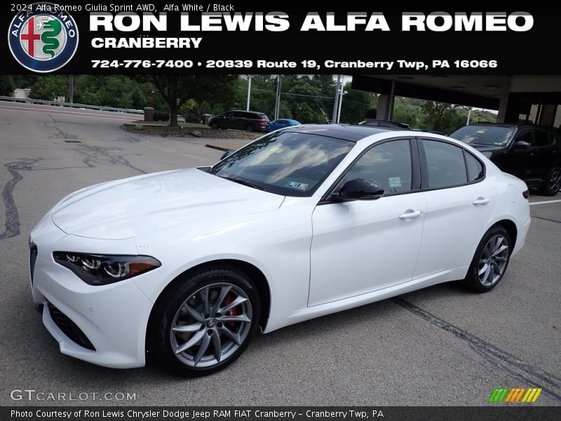 Alfa White / Black 2024 Alfa Romeo Giulia Sprint AWD