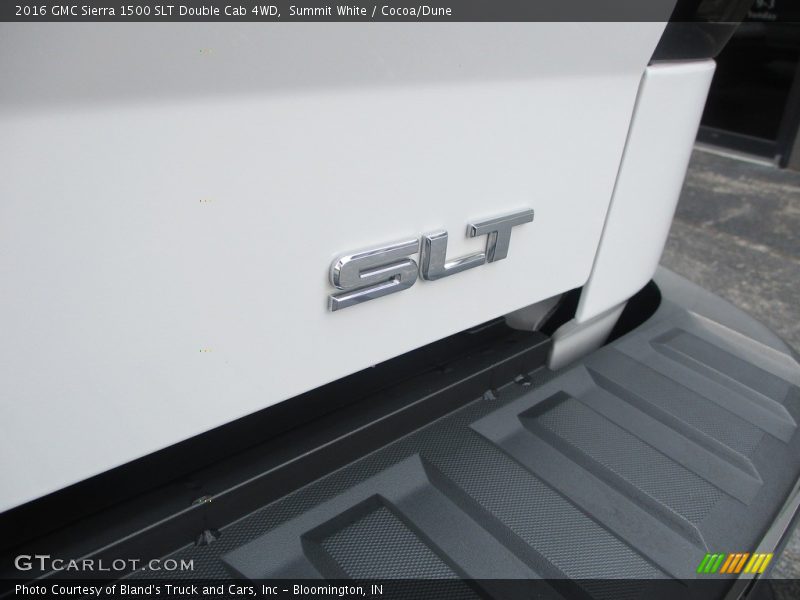 Summit White / Cocoa/Dune 2016 GMC Sierra 1500 SLT Double Cab 4WD