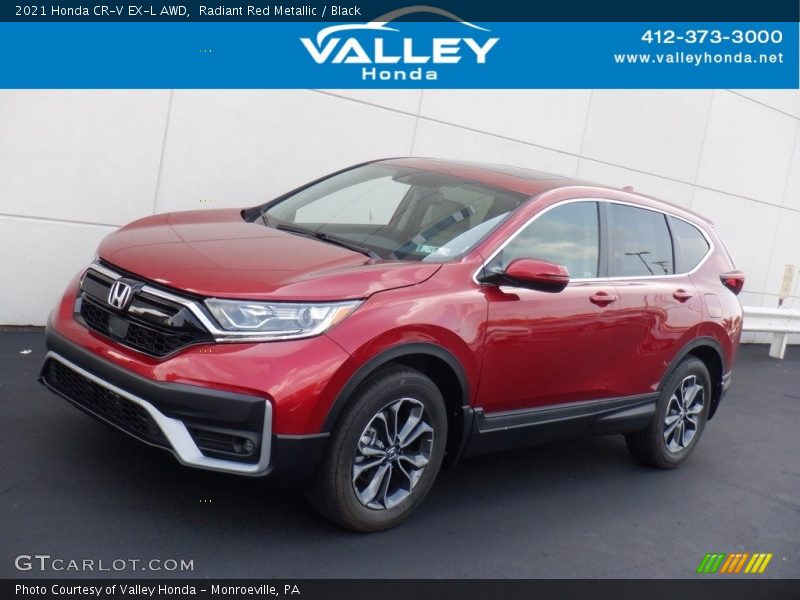 Radiant Red Metallic / Black 2021 Honda CR-V EX-L AWD