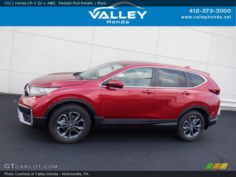 Radiant Red Metallic / Black 2021 Honda CR-V EX-L AWD