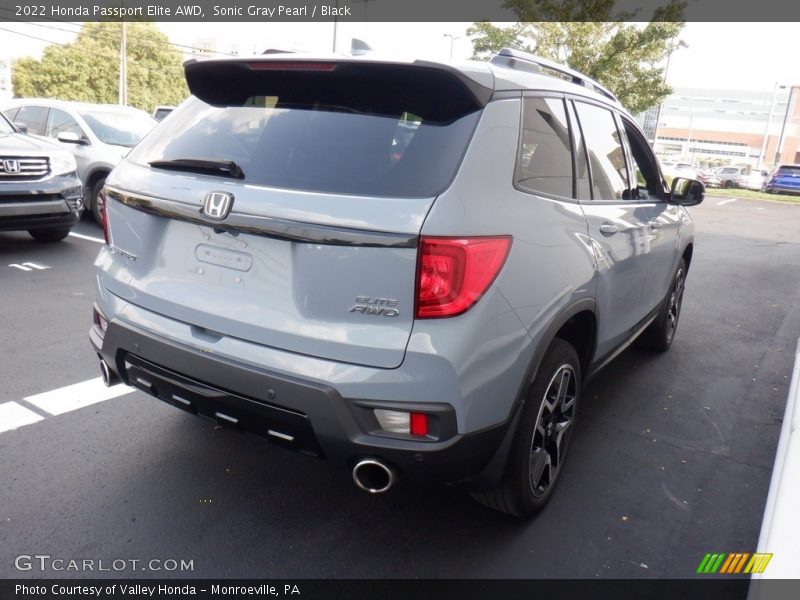 Sonic Gray Pearl / Black 2022 Honda Passport Elite AWD