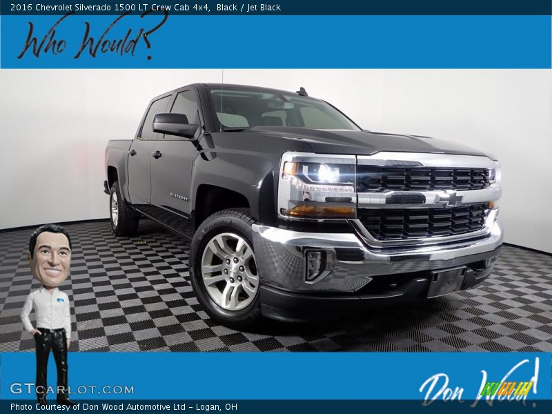 Black / Jet Black 2016 Chevrolet Silverado 1500 LT Crew Cab 4x4
