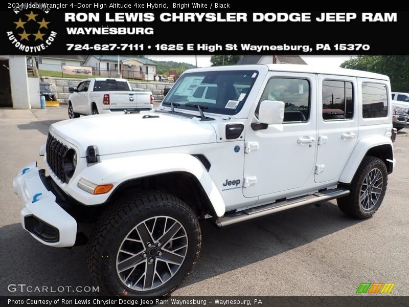 Bright White / Black 2024 Jeep Wrangler 4-Door High Altitude 4xe Hybrid