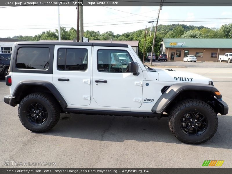 Bright White / Black 2024 Jeep Wrangler 4-Door Willys 4xe Hybrid
