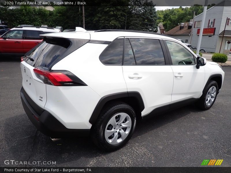 Super White / Black 2020 Toyota RAV4 LE AWD