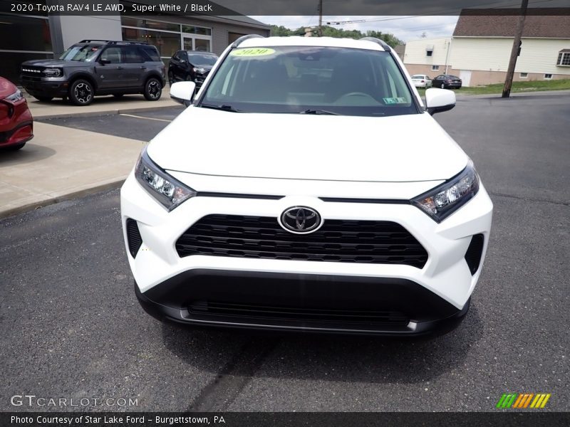 Super White / Black 2020 Toyota RAV4 LE AWD