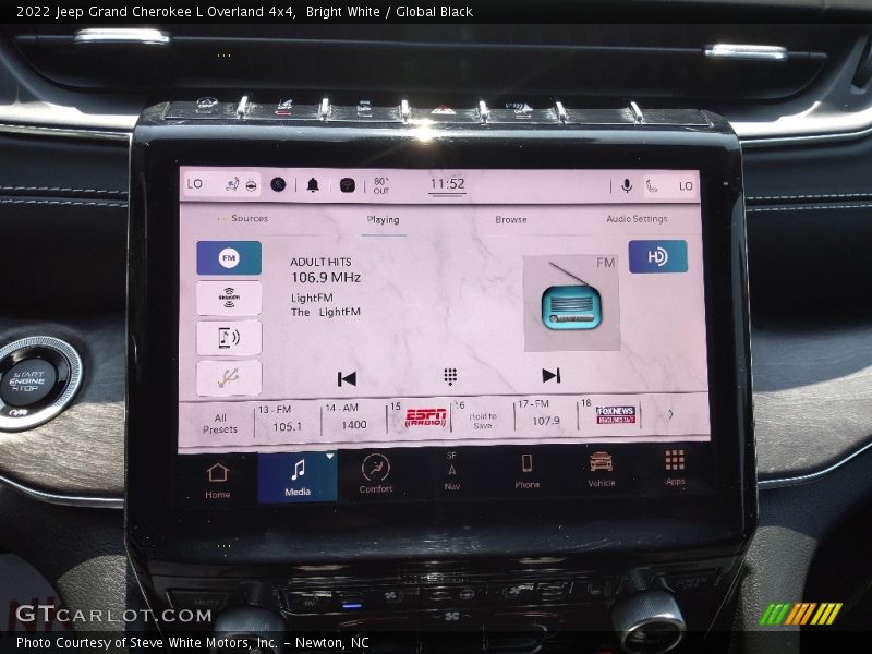 Bright White / Global Black 2022 Jeep Grand Cherokee L Overland 4x4