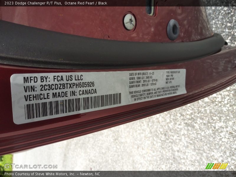 Octane Red Pearl / Black 2023 Dodge Challenger R/T Plus