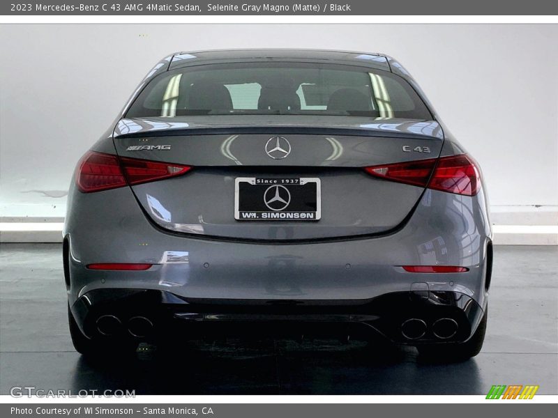 Selenite Gray Magno (Matte) / Black 2023 Mercedes-Benz C 43 AMG 4Matic Sedan