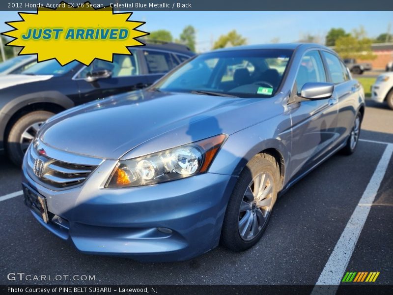 Celestial Blue Metallic / Black 2012 Honda Accord EX V6 Sedan