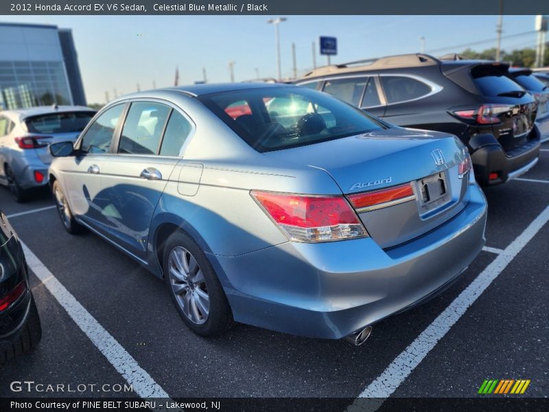 Celestial Blue Metallic / Black 2012 Honda Accord EX V6 Sedan