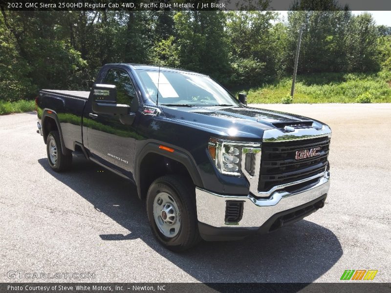 Pacific Blue Metallic / Jet Black 2022 GMC Sierra 2500HD Regular Cab 4WD