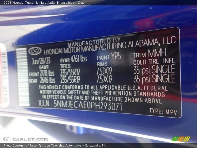 Intense Blue / Gray 2023 Hyundai Tucson Limited AWD