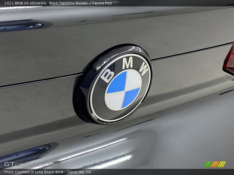 Black Sapphire Metallic / Tacora Red 2021 BMW X6 sDrive40i