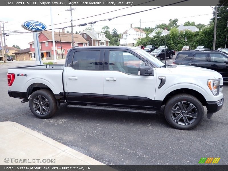 Agate Black Metallic / Black/Slate Gray 2023 Ford F150 XLT SuperCrew 4x4