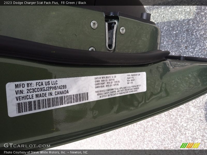 2023 Charger Scat Pack Plus F8 Green Color Code PFQ