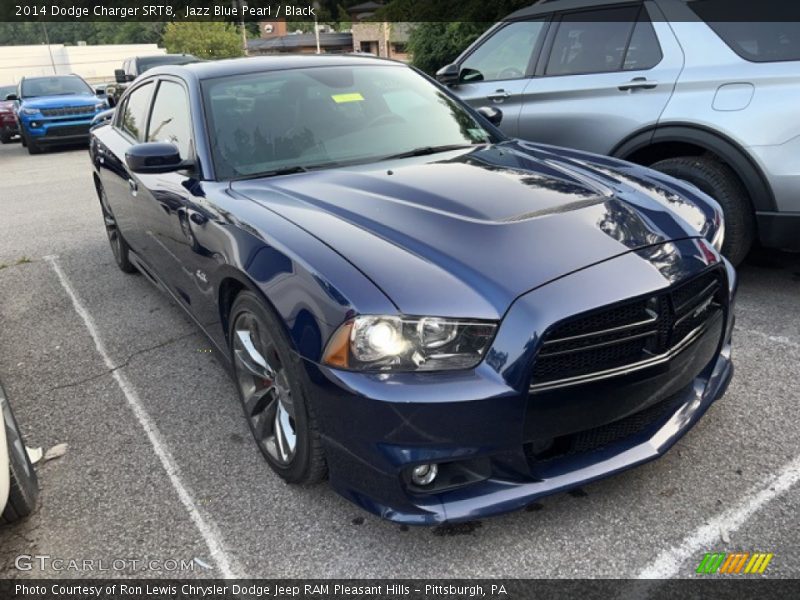 Jazz Blue Pearl / Black 2014 Dodge Charger SRT8