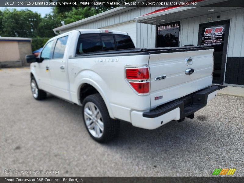 White Platinum Metallic Tri-Coat / FX Sport Appearance Black/Red 2013 Ford F150 Limited SuperCrew 4x4