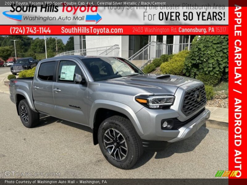 Celestial Silver Metallic / Black/Cement 2023 Toyota Tacoma TRD Sport Double Cab 4x4