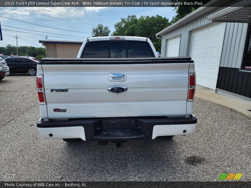 White Platinum Metallic Tri-Coat / FX Sport Appearance Black/Red 2013 Ford F150 Limited SuperCrew 4x4