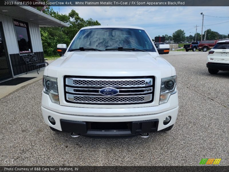 White Platinum Metallic Tri-Coat / FX Sport Appearance Black/Red 2013 Ford F150 Limited SuperCrew 4x4