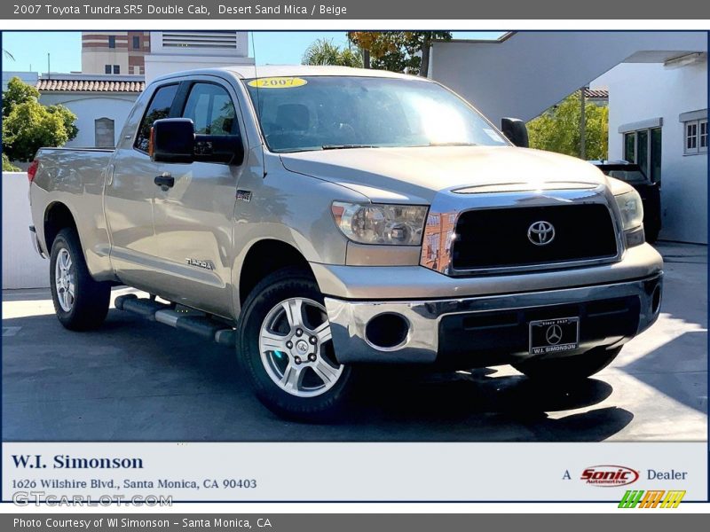 Desert Sand Mica / Beige 2007 Toyota Tundra SR5 Double Cab