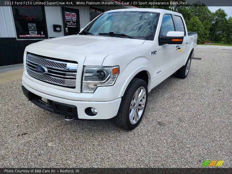 White Platinum Metallic Tri-Coat / FX Sport Appearance Black/Red 2013 Ford F150 Limited SuperCrew 4x4