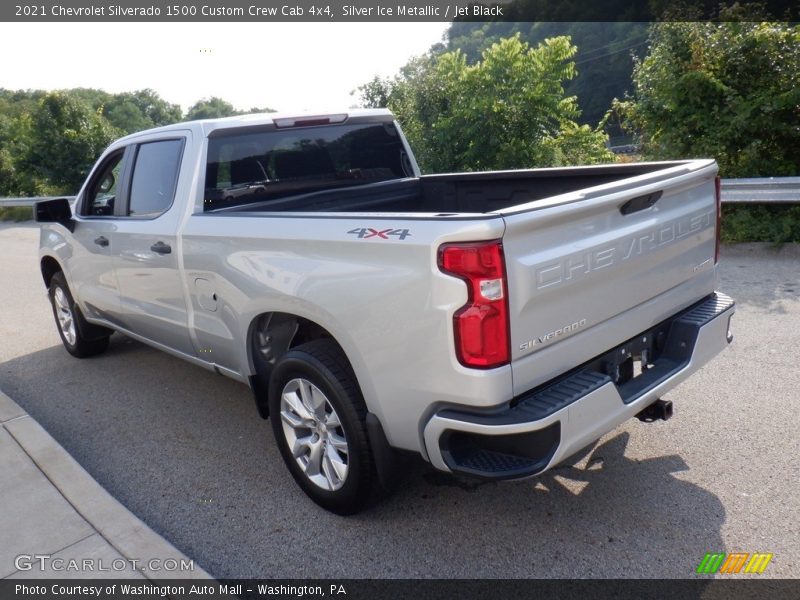 Silver Ice Metallic / Jet Black 2021 Chevrolet Silverado 1500 Custom Crew Cab 4x4