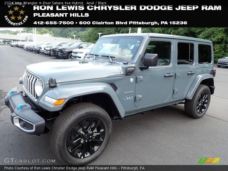 Anvil / Black 2024 Jeep Wrangler 4-Door Sahara 4xe Hybrid