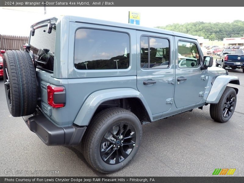 Anvil / Black 2024 Jeep Wrangler 4-Door Sahara 4xe Hybrid